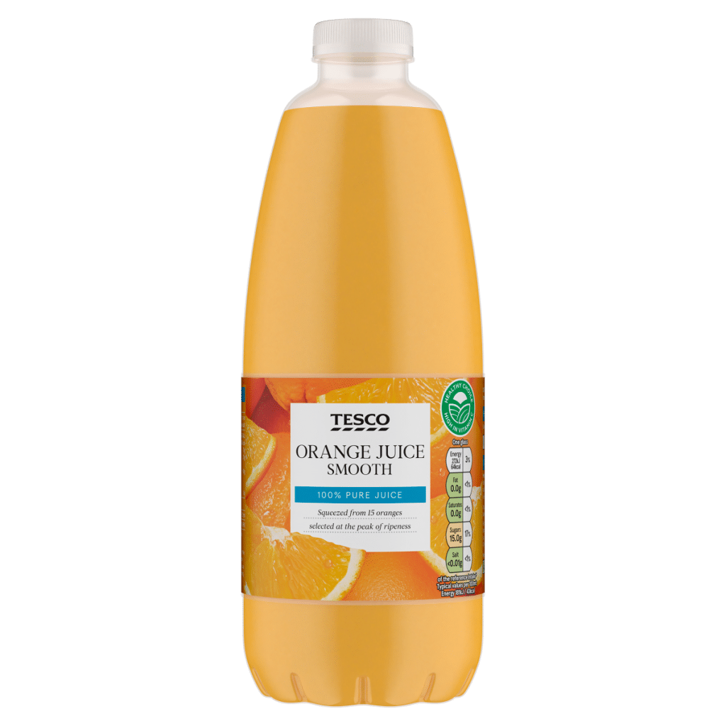 Tesco Orange Juice Smooth 1l