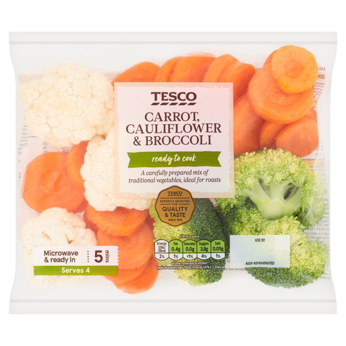 Tesco Carrot, Cauliflower & Broccoli 370g