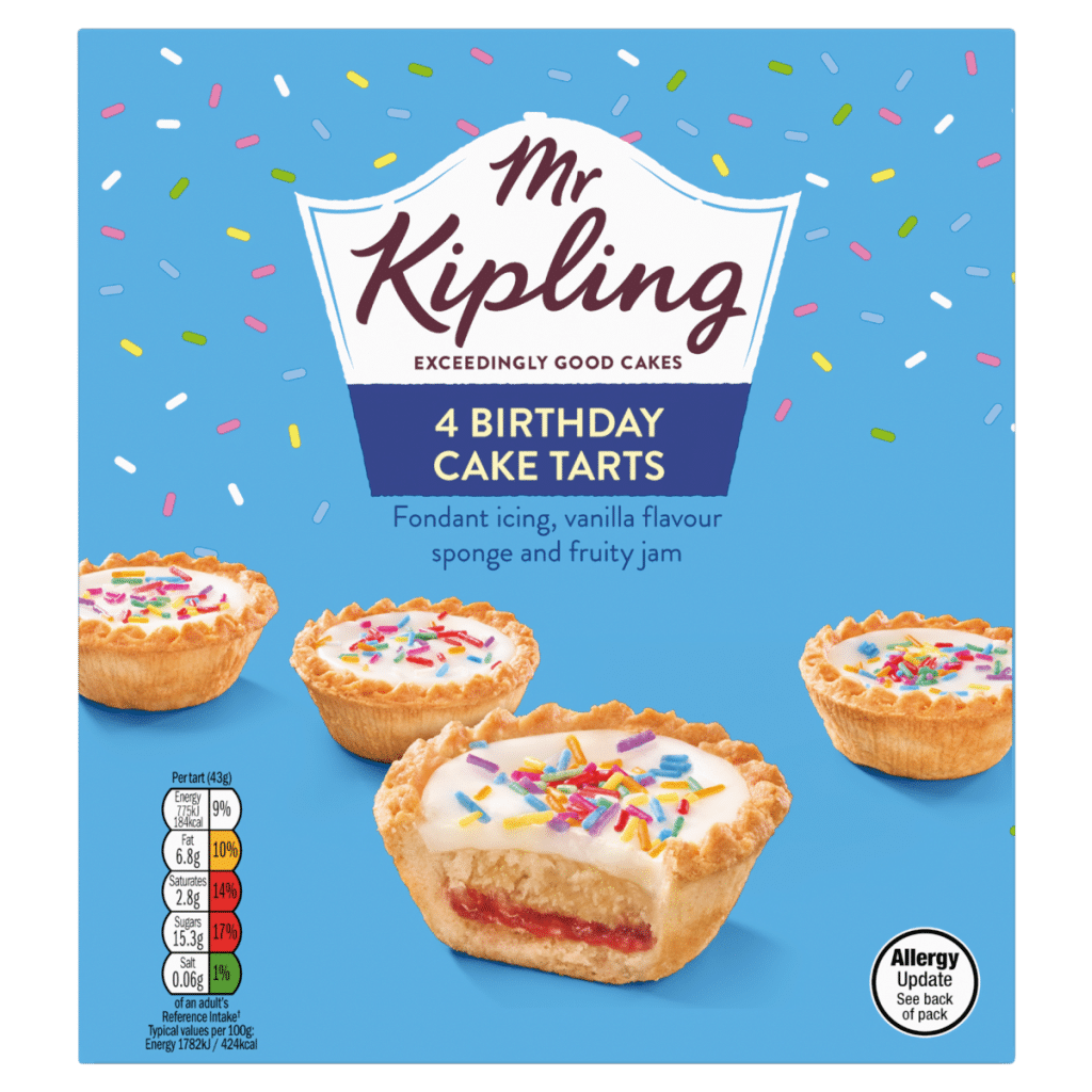 Mr Kipling 4 Birthday Cake Tarts