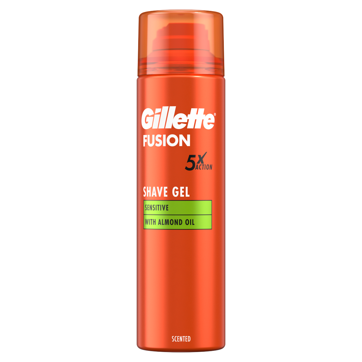 Gillette Fusion Shave Gel with Almond Oil, For Sensitive Skin, 200ml