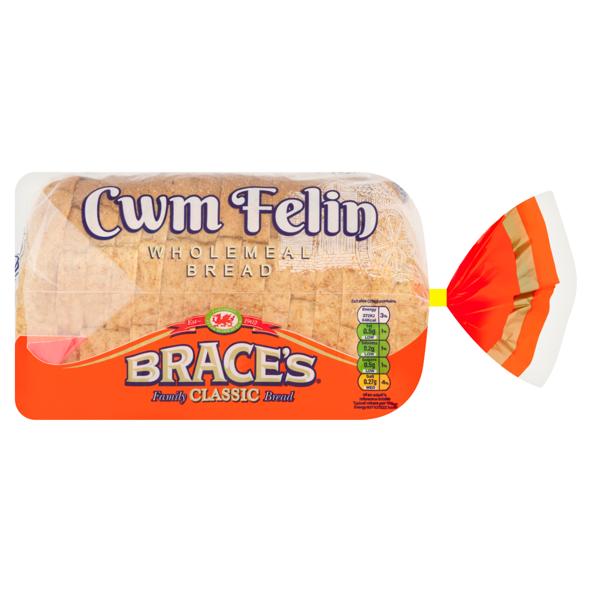 Brace’s Cwm Felin Wholemeal Bread 400g