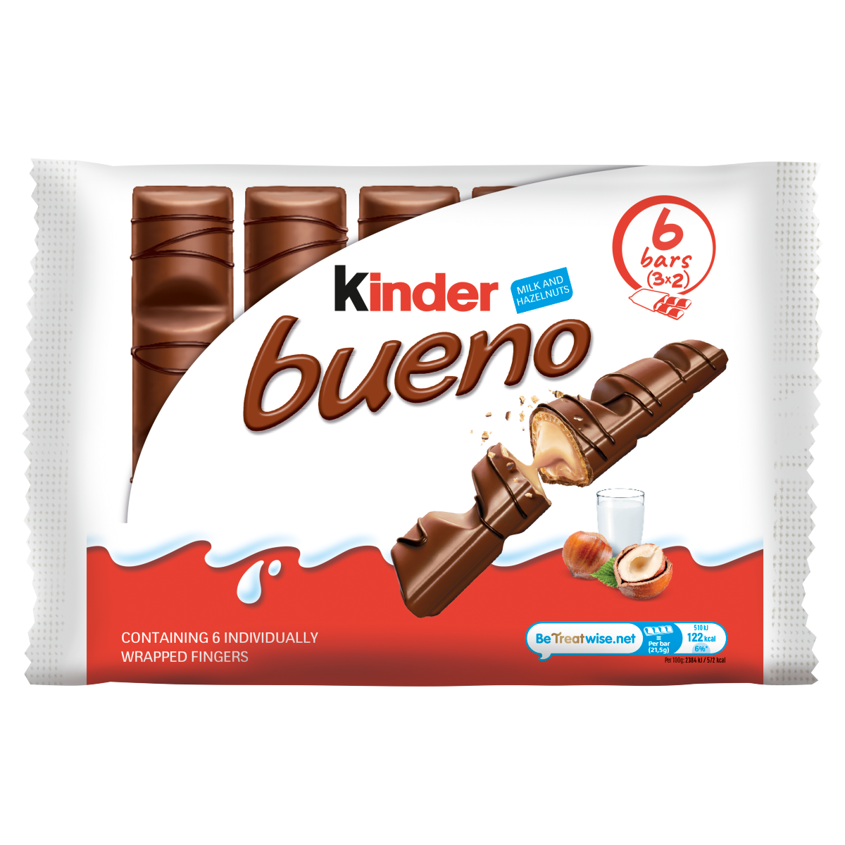 Kinder Milk & Hazelnuts Bueno Bars 3 x 43g