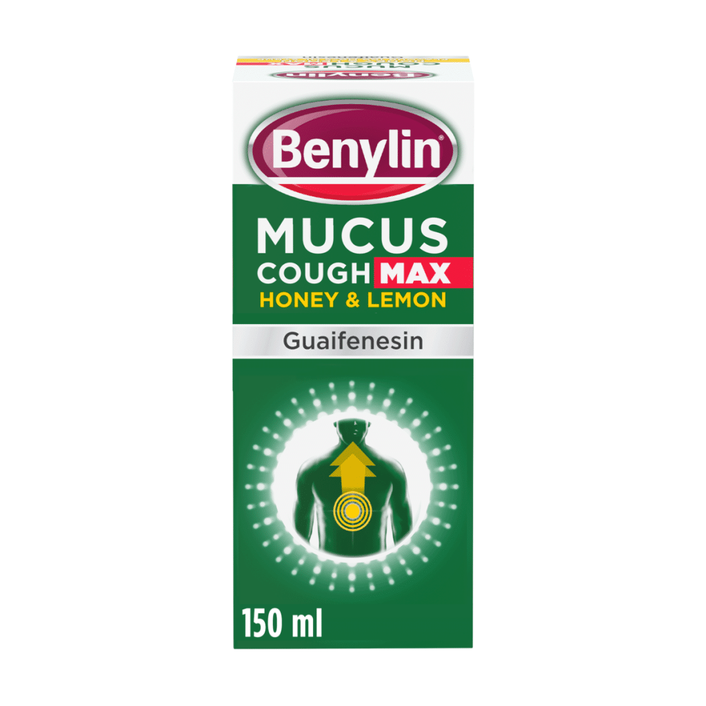 Benylin Mucus Cough Max Honey & Lemon Flavour Syrup 150ml