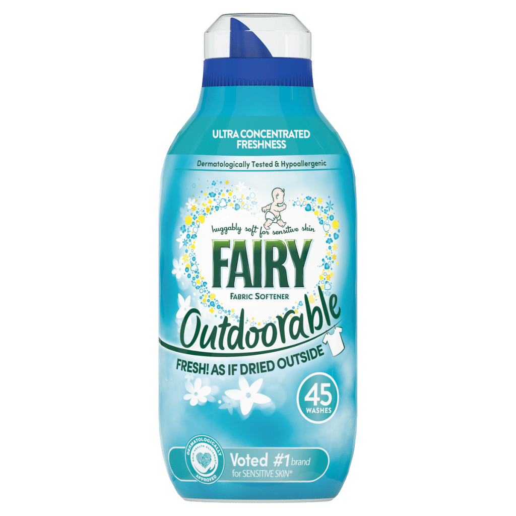 Fairy Outdoorable Fabric Conditioner 45 Washes, For Sensitive Skin, Dermatologically Tested