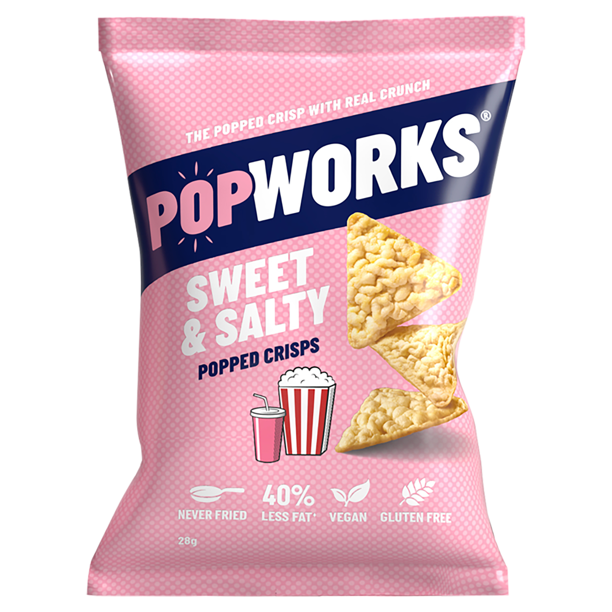 Popworks Sweet & Salty Grab Bag Popped Crisps 28g