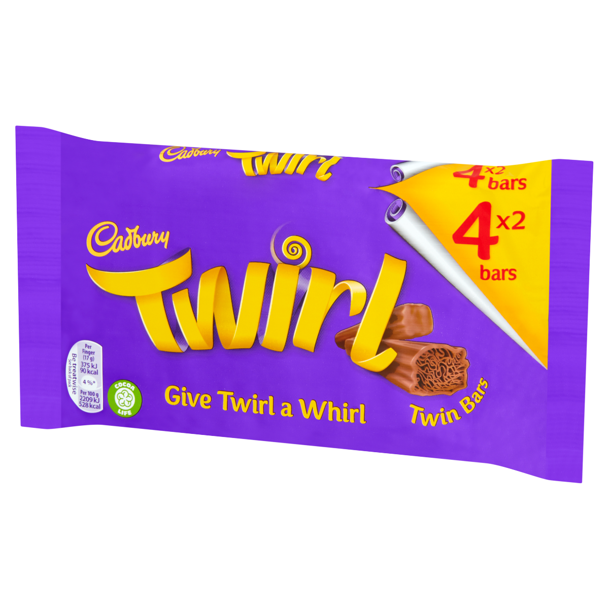 Cadbury Twirl Chocolate Bar 4 Pack Multipack 136g (4 x 34g)
