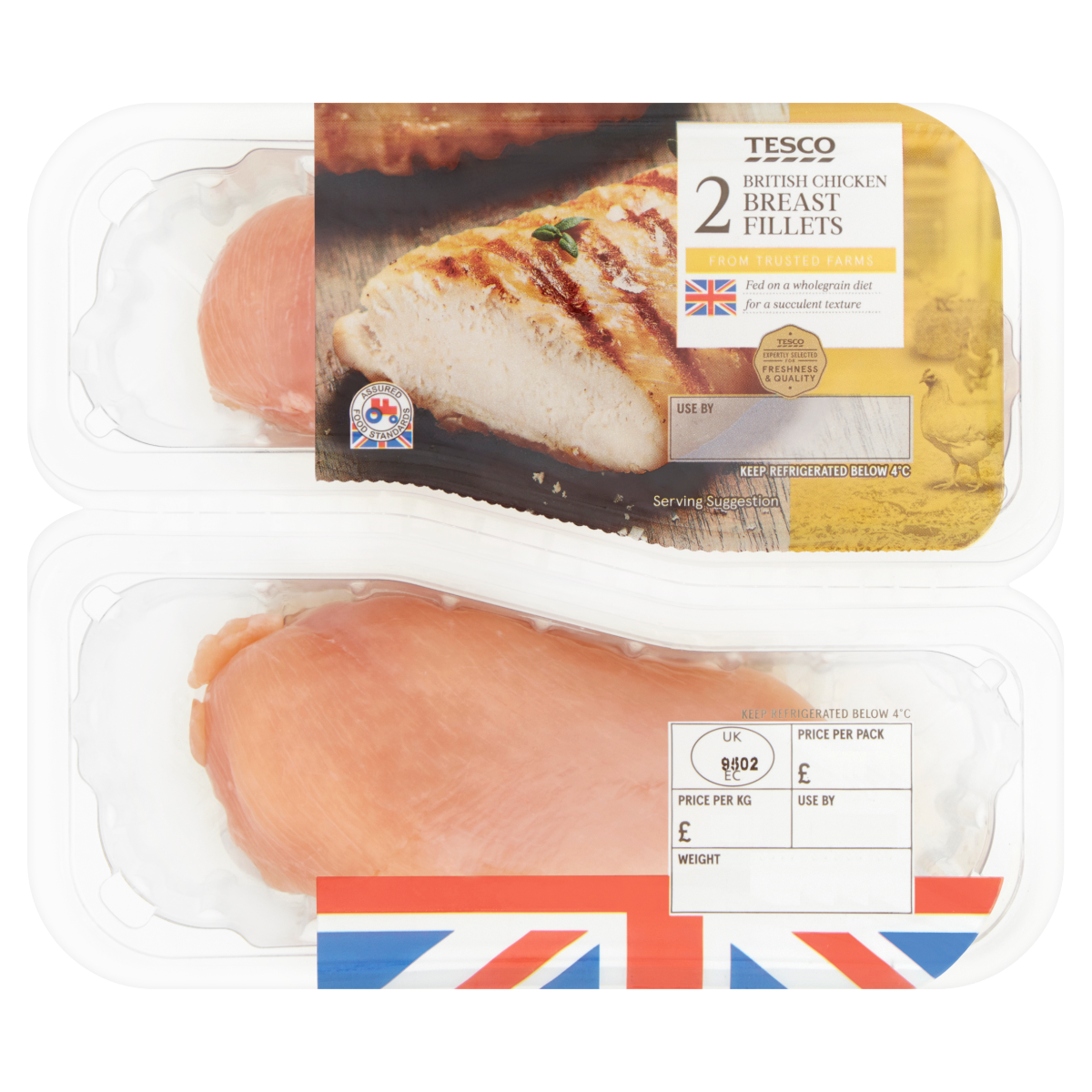 Tesco 2 British Chicken Breast Fillets 300g