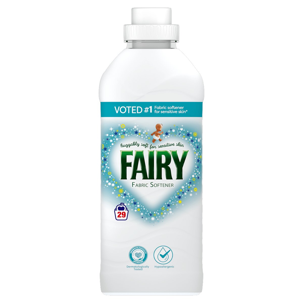 Fairy Fabric Softener, Voted No1 For Sensitive Skin, 29 Washes, 899ml