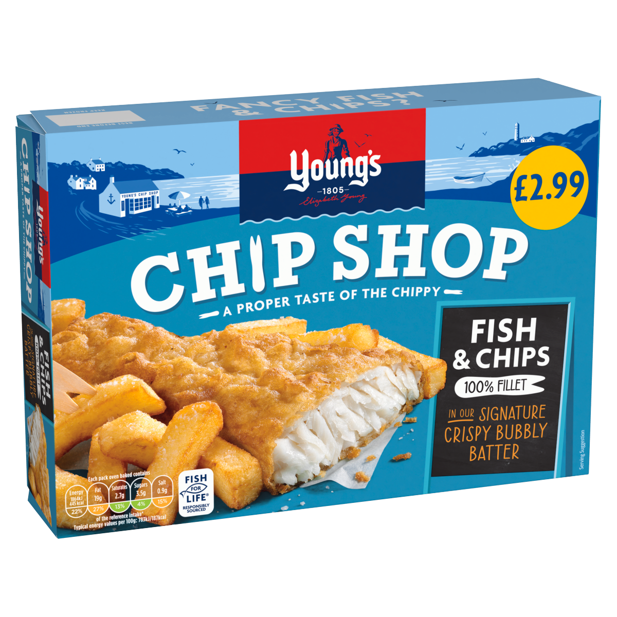 Young’s Chip Shop Fish & Chips 100% Fillet 300g