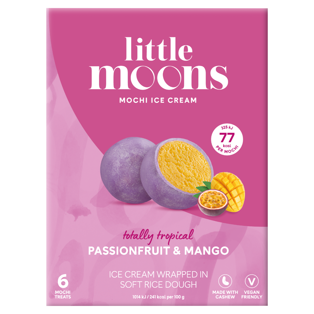 Little Moons Passionfruit & Mango Mochi Ice Cream 6 x 32g (192g)