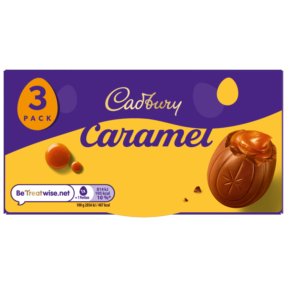 Cadbury Caramel Eggs 3 Pack Multipack 120g (3 x 40g)