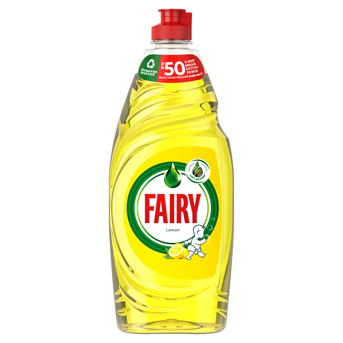 Fairy Washing Up Liquid Lemon with LiftAction 654 ML