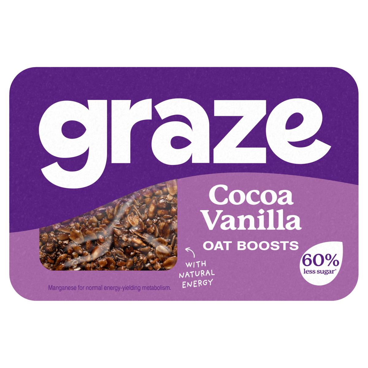 Graze 3 Flapjack Fingers Cocoa Vanilla Oat Boosts 50g