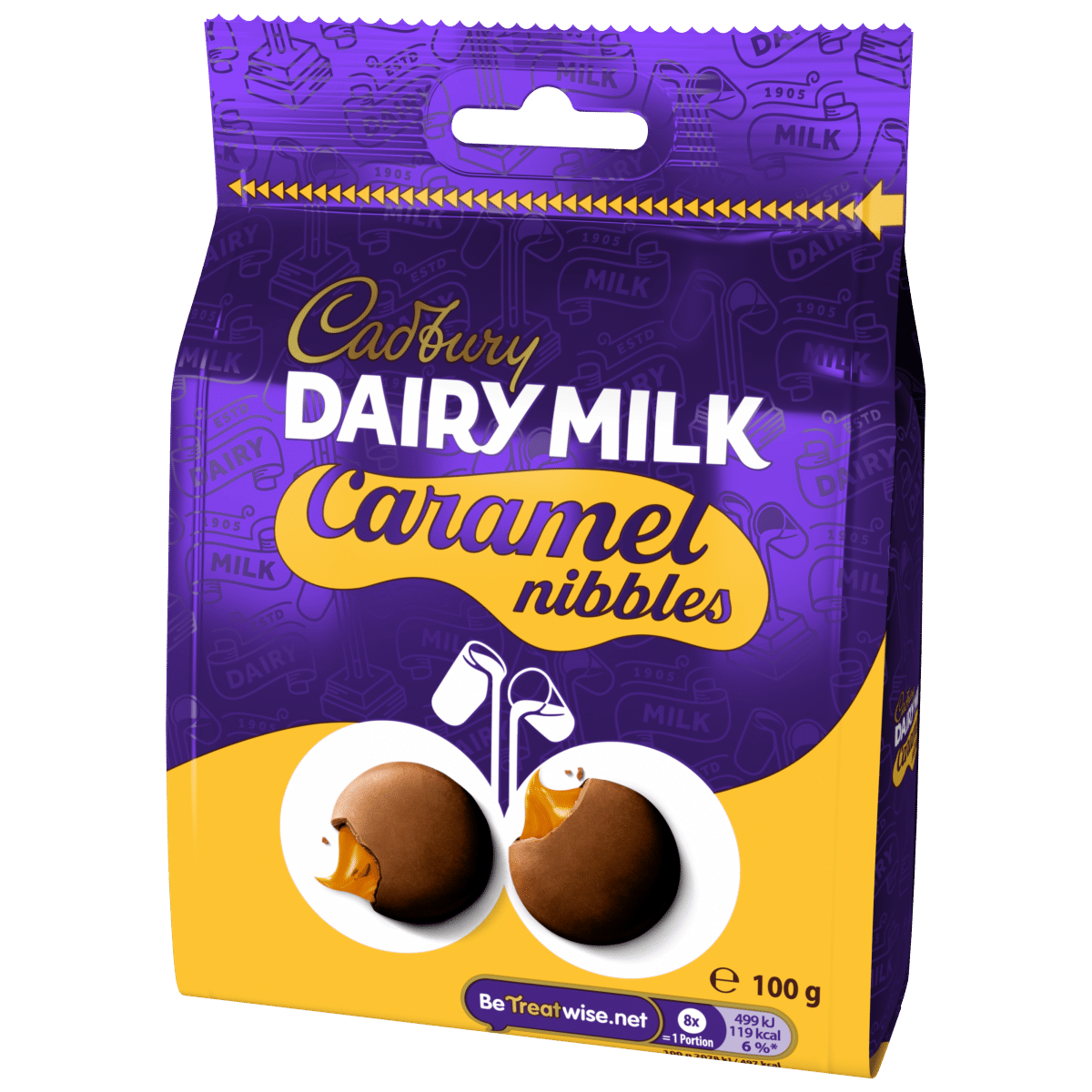 Cadbury Dairy Milk Chocolate Caramel Nibbles Bag 100g