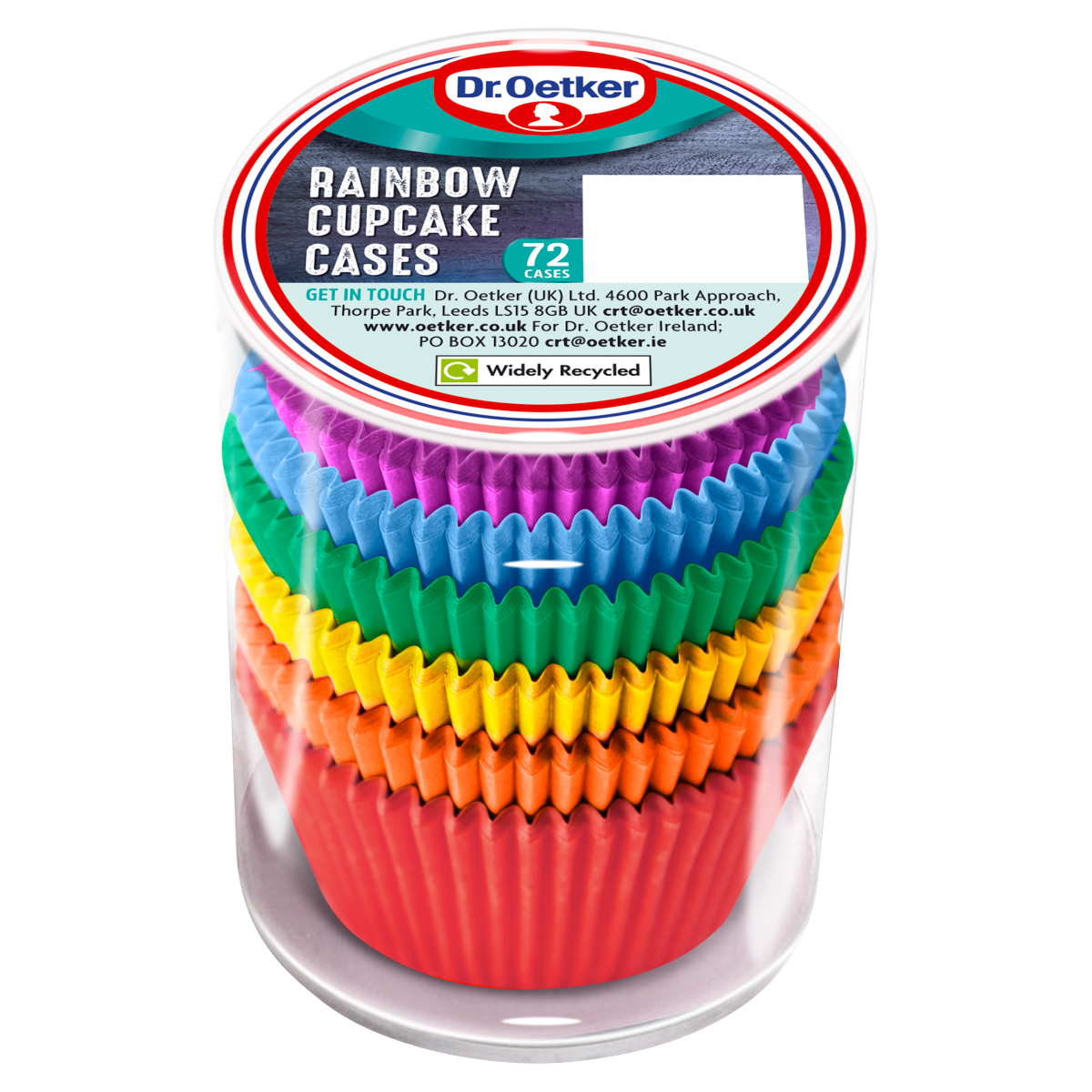 Dr. Oetker 72 Rainbow Cupcake Cases
