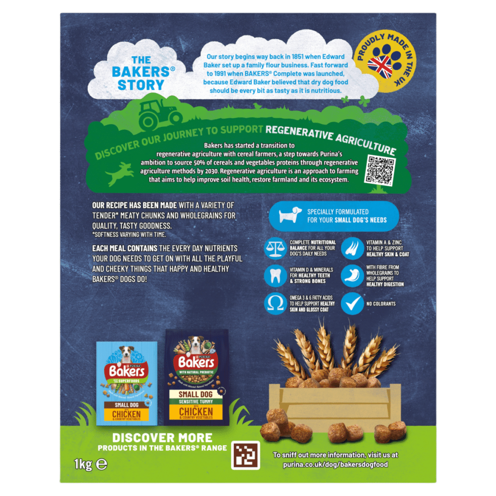 BAKERS Meaty Meals Small Dog Beef Dry Dog Food 1kg