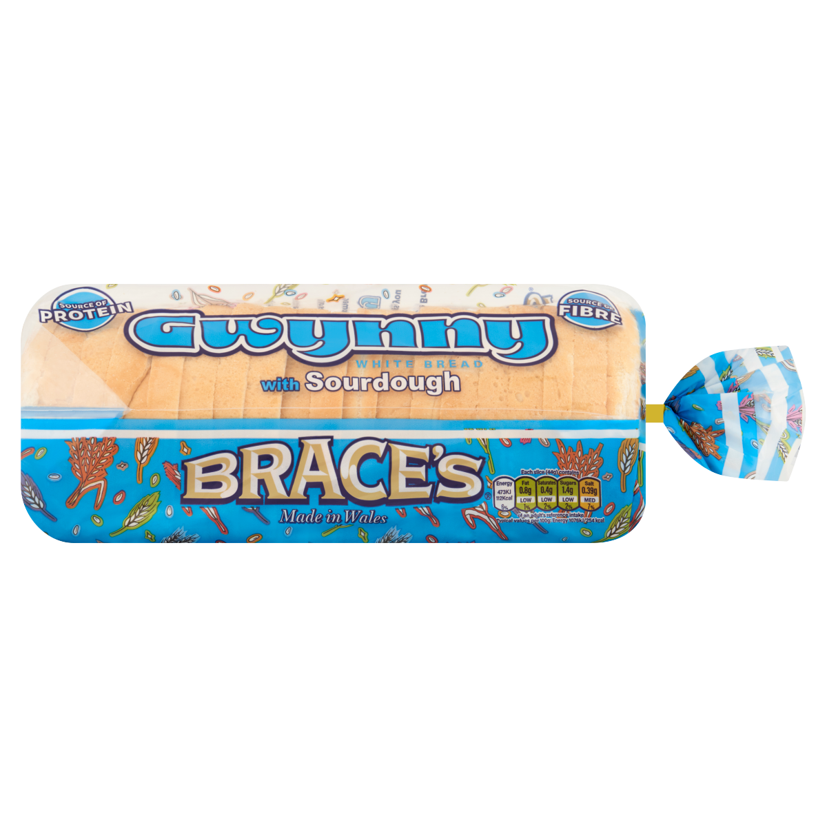Brace’s Gwynny White Sliced Bread 800g