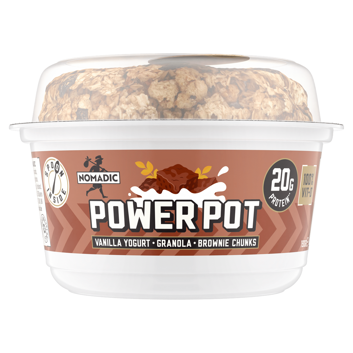 Nomadic Power Pot Vanilla Yogurt Granola Brownie Chunks 190g