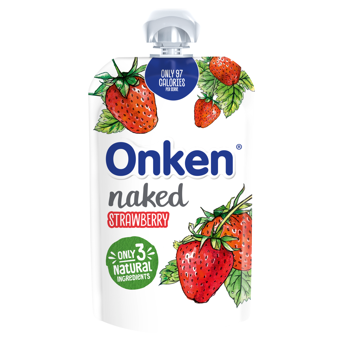 Onken Naked Strawberry Yogurt Pouch 110g