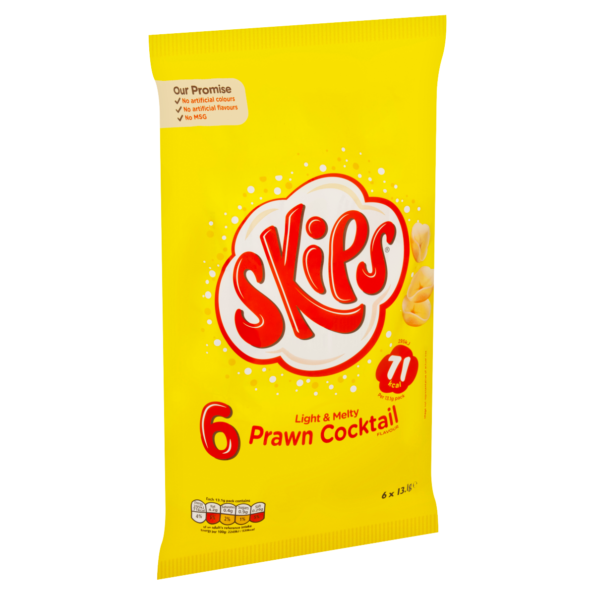 Skips Prawn Cocktail Flavour 6 x 13.1g
