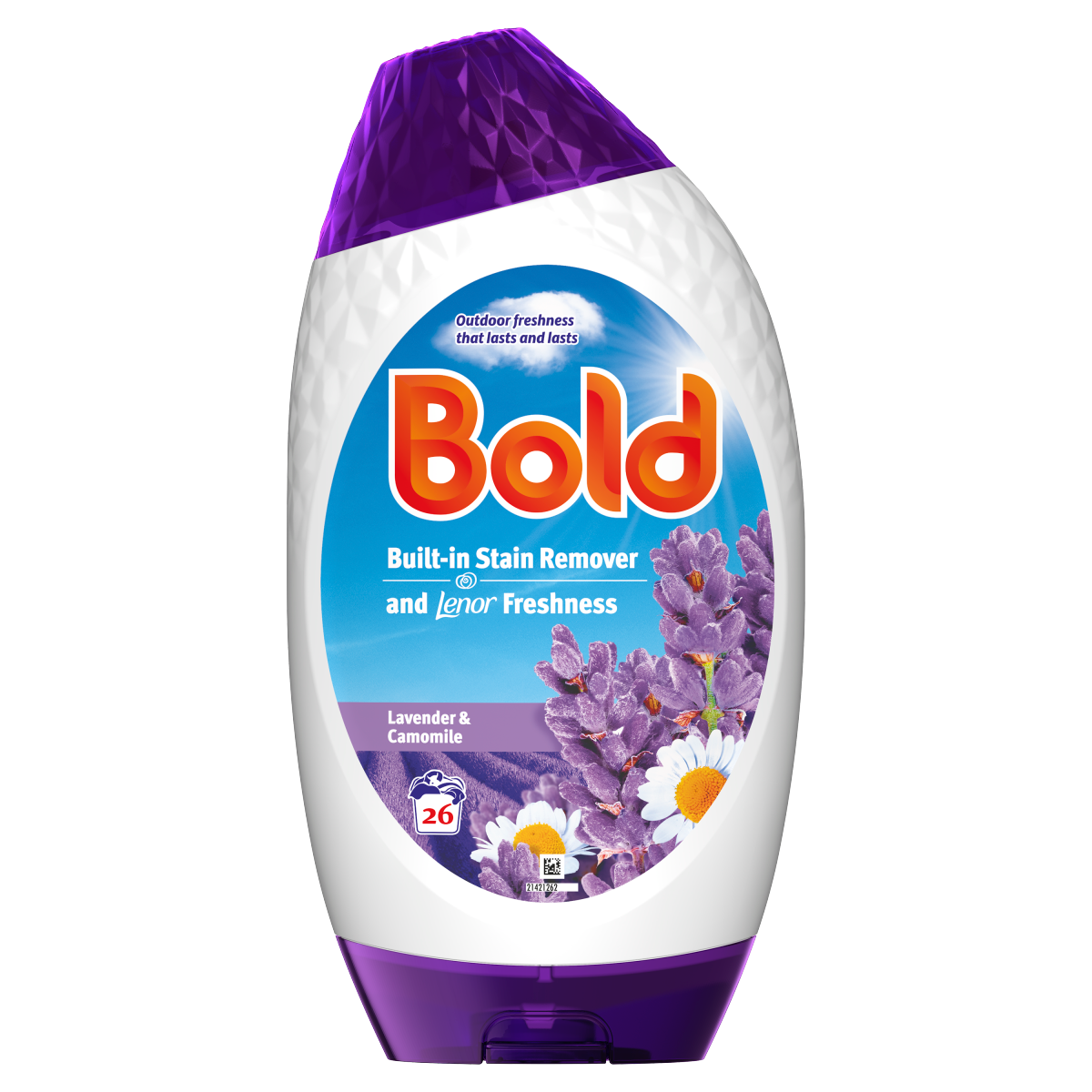 Bold Lavender and Camomile Liquid Laundry Detergent Gel 26 Washes, 858ml