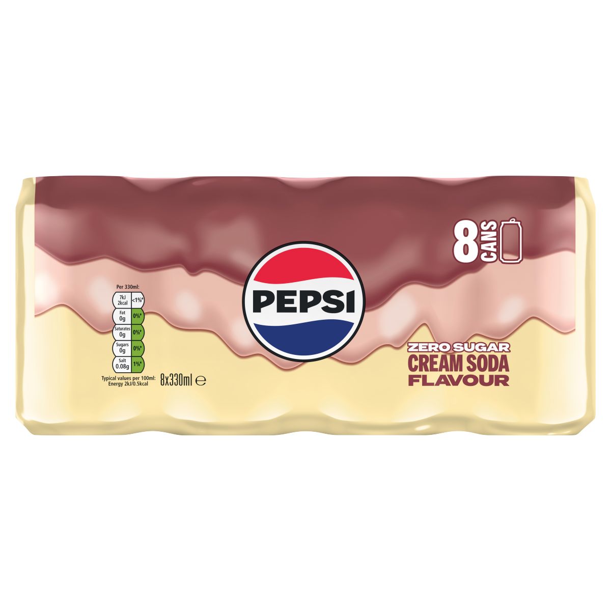 Pepsi Cream Soda Flavour 8 x 330ml