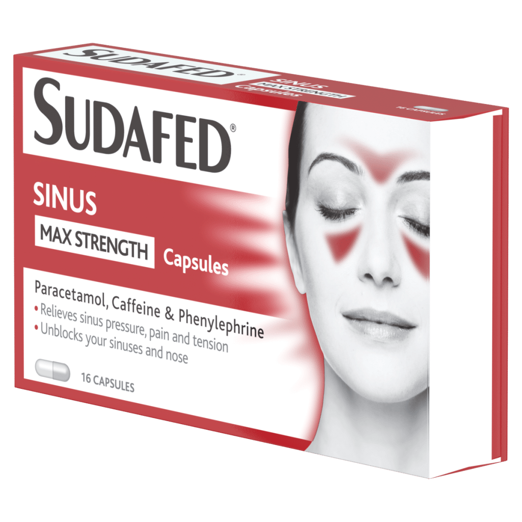 Sudafed Sinus Max Strength Capsules Pack of 16