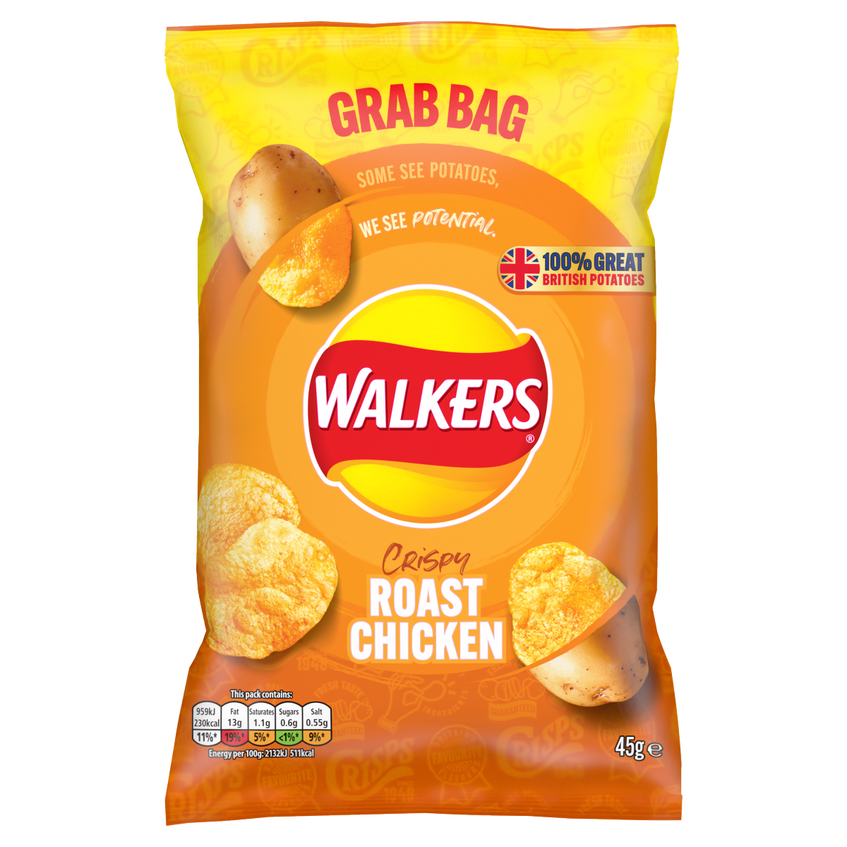 Walkers Roast Chicken Crisps 45g