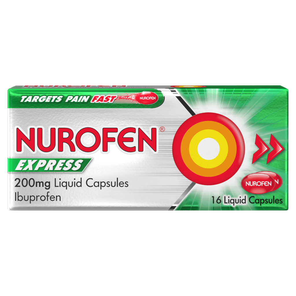 Nurofen Express Pain Relief 200mg Liquid Capsules x16