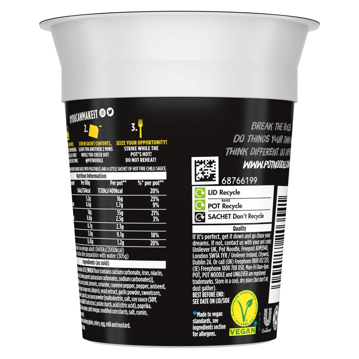 Pot Noodle Bombay Bad Boy Instant Noodles 90 g