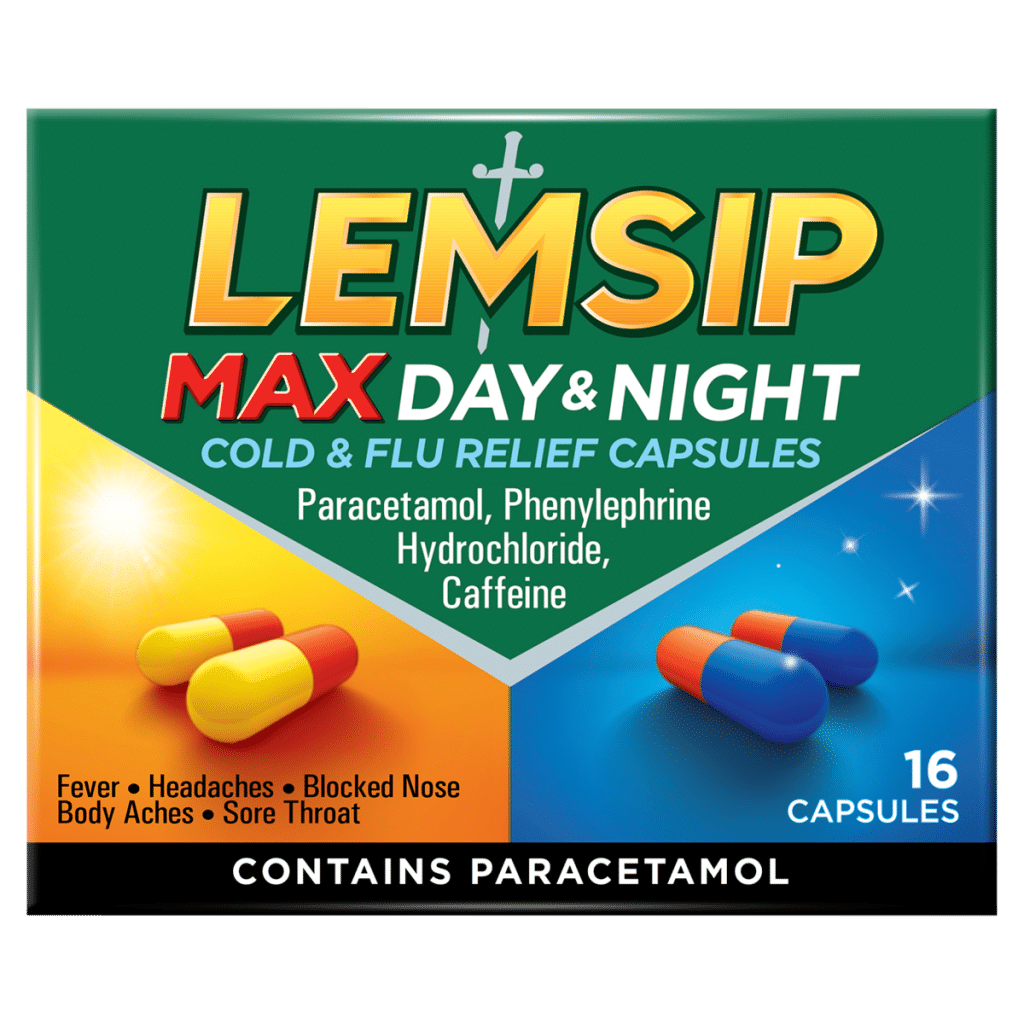 Lemsip Max Day & Night Cold & Flu Relief Capsules 16 Capsules