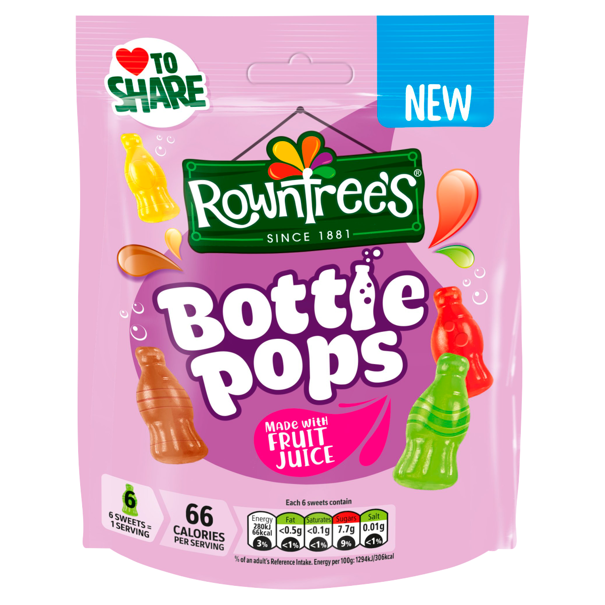 Rowntree’s Bottle Pops 115g