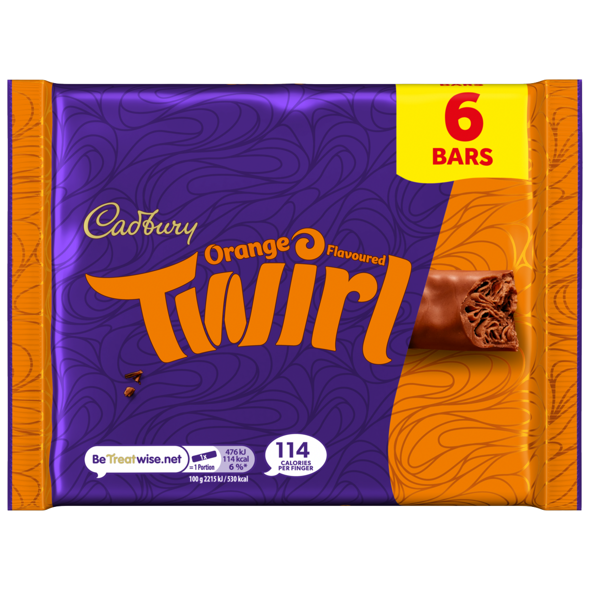 Cadbury Twirl Orange Chocolate 3 Pack Multipack 129 g