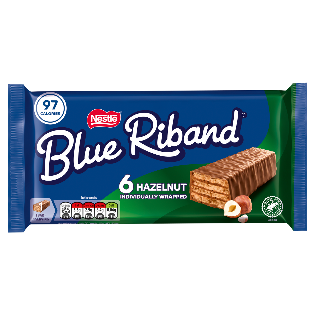 Blue Riband Hazelnut 6 x 18g (108g)