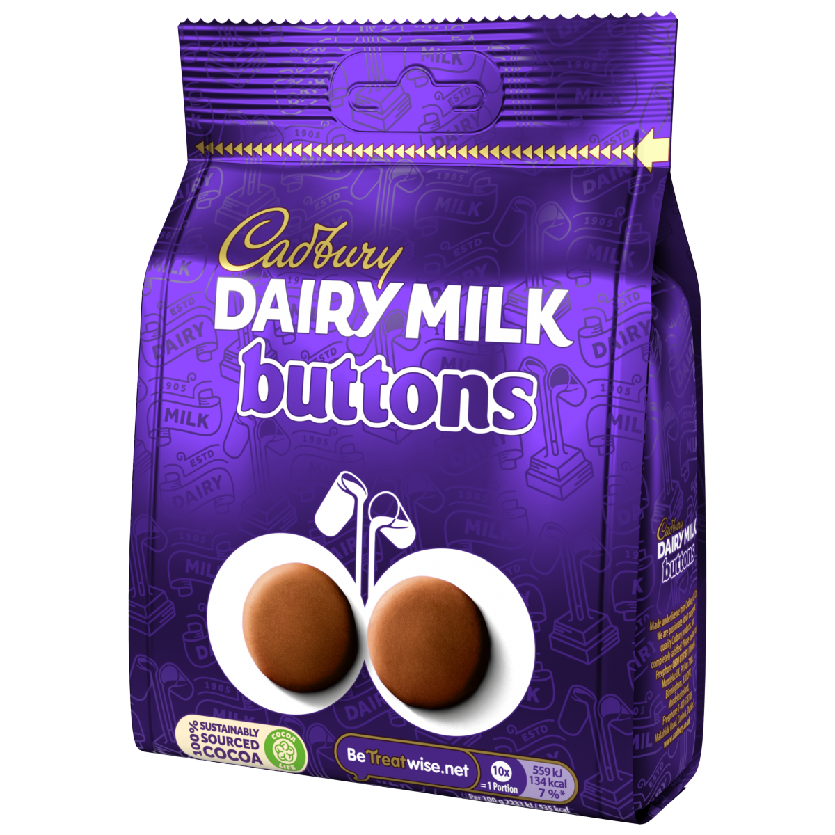 Cadbury Dairy Milk Buttons Chocolate Bag 119g