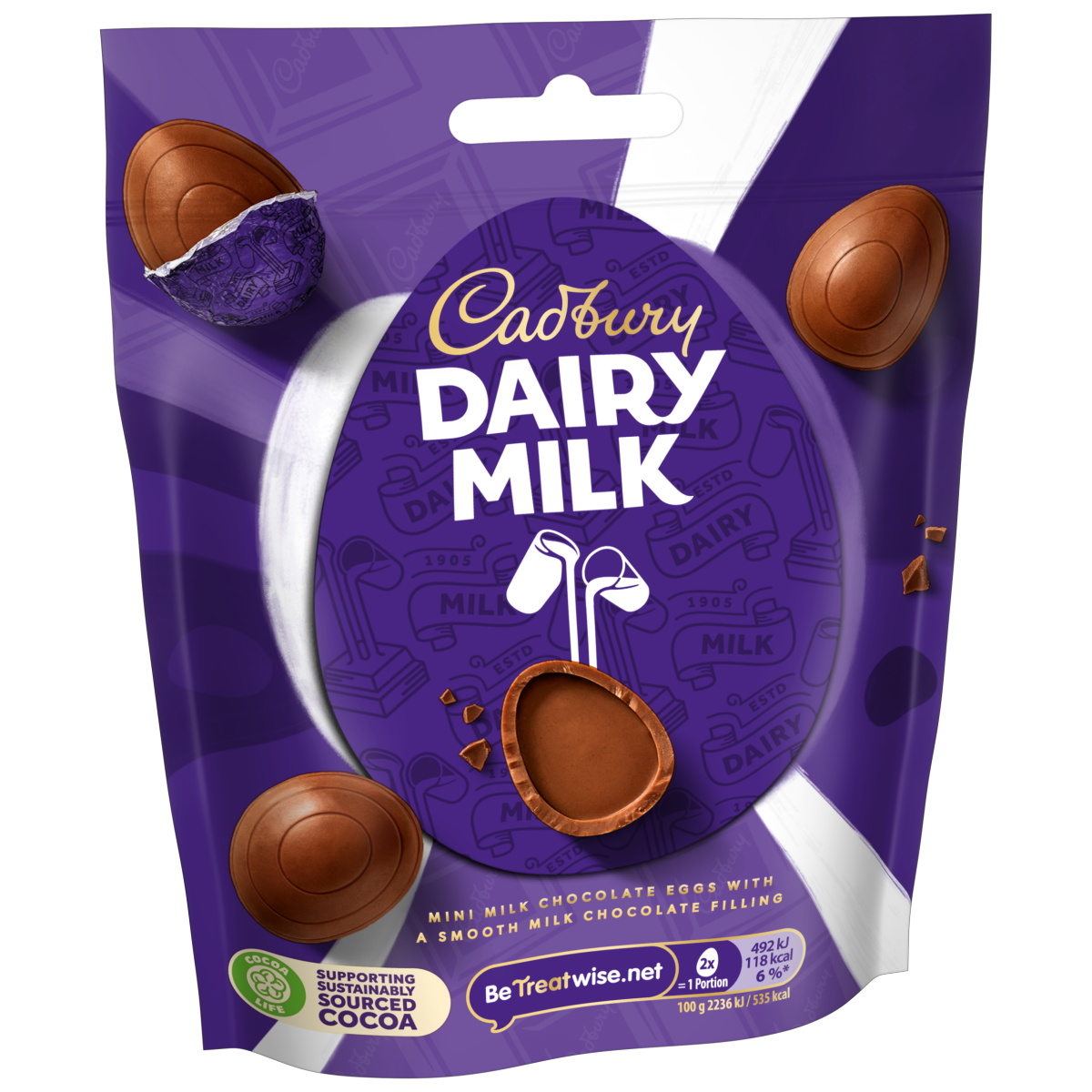 Cadbury Dairy Milk Filled Egg Milk Chocolate Chocolate Eggs Mini 77g