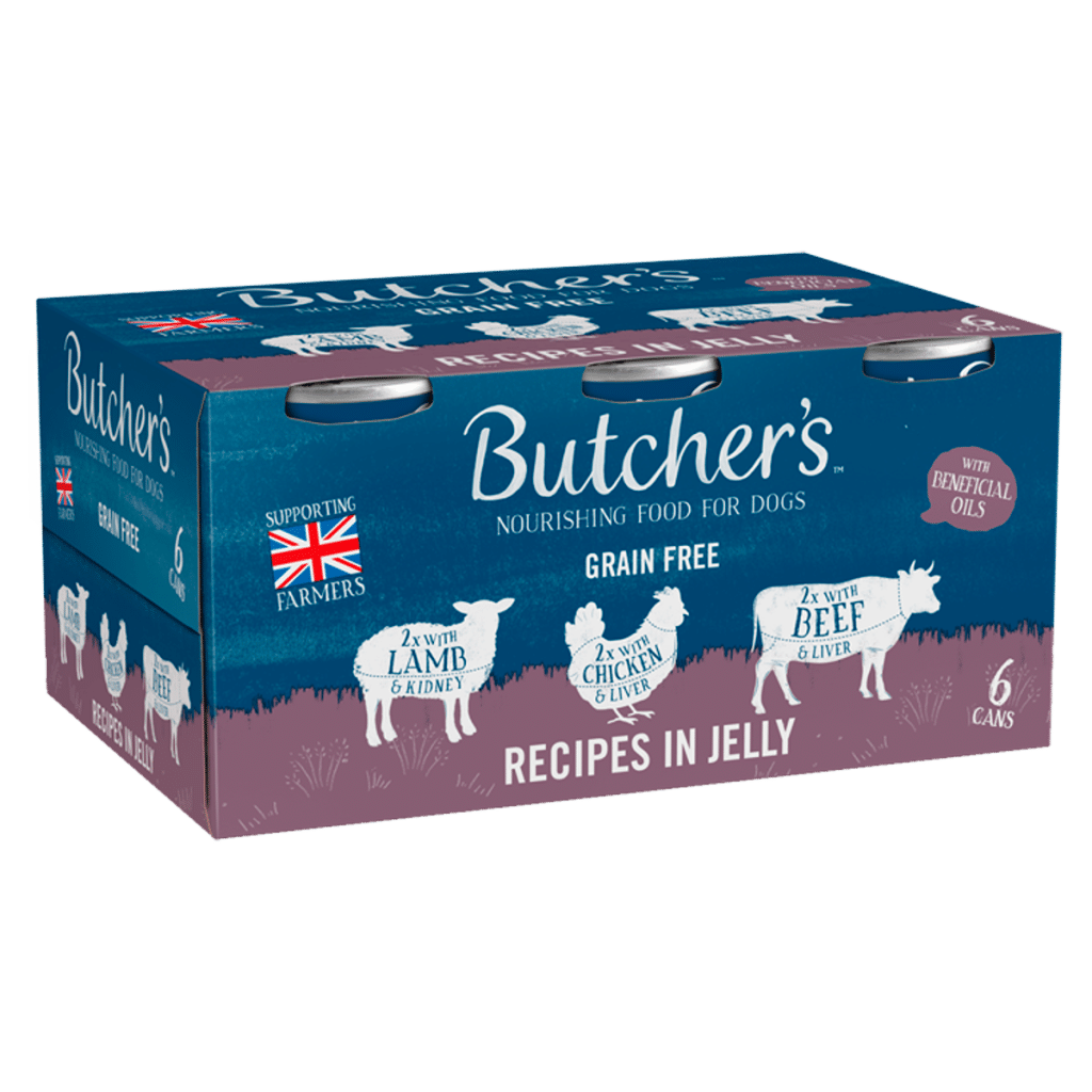 Butcher’s Recipes in Jelly Wet Dog Food Tins 6 x 400g