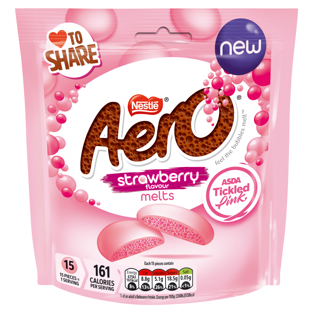 Aero Strawberry Flavour Melts 86g