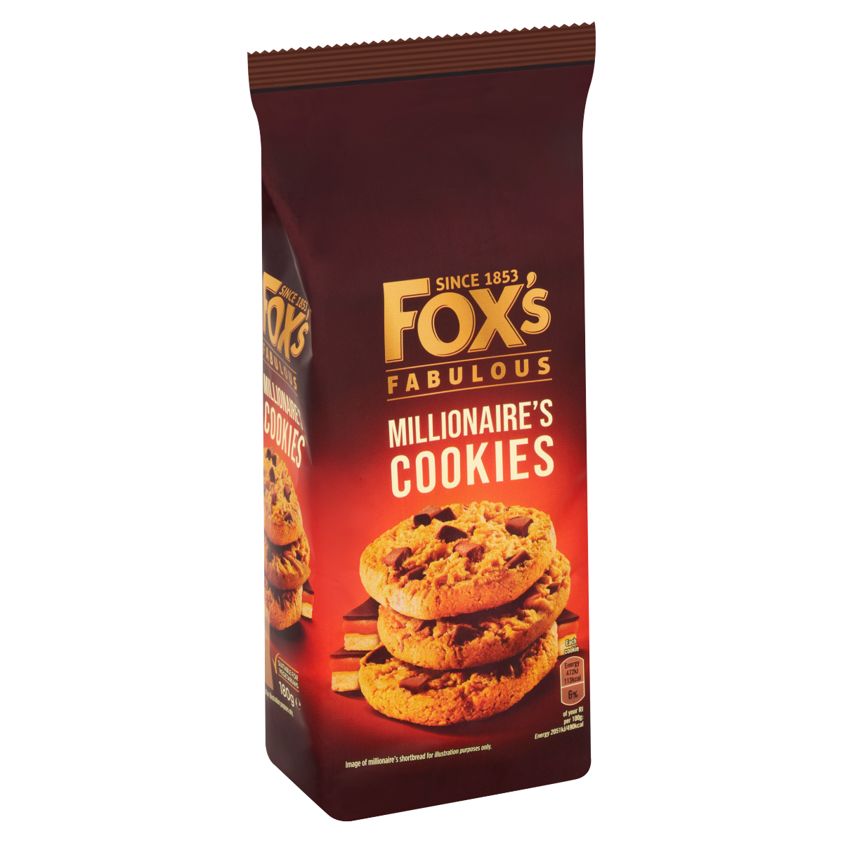 Fox’s Fabulous Millionaire’s Cookies 180g