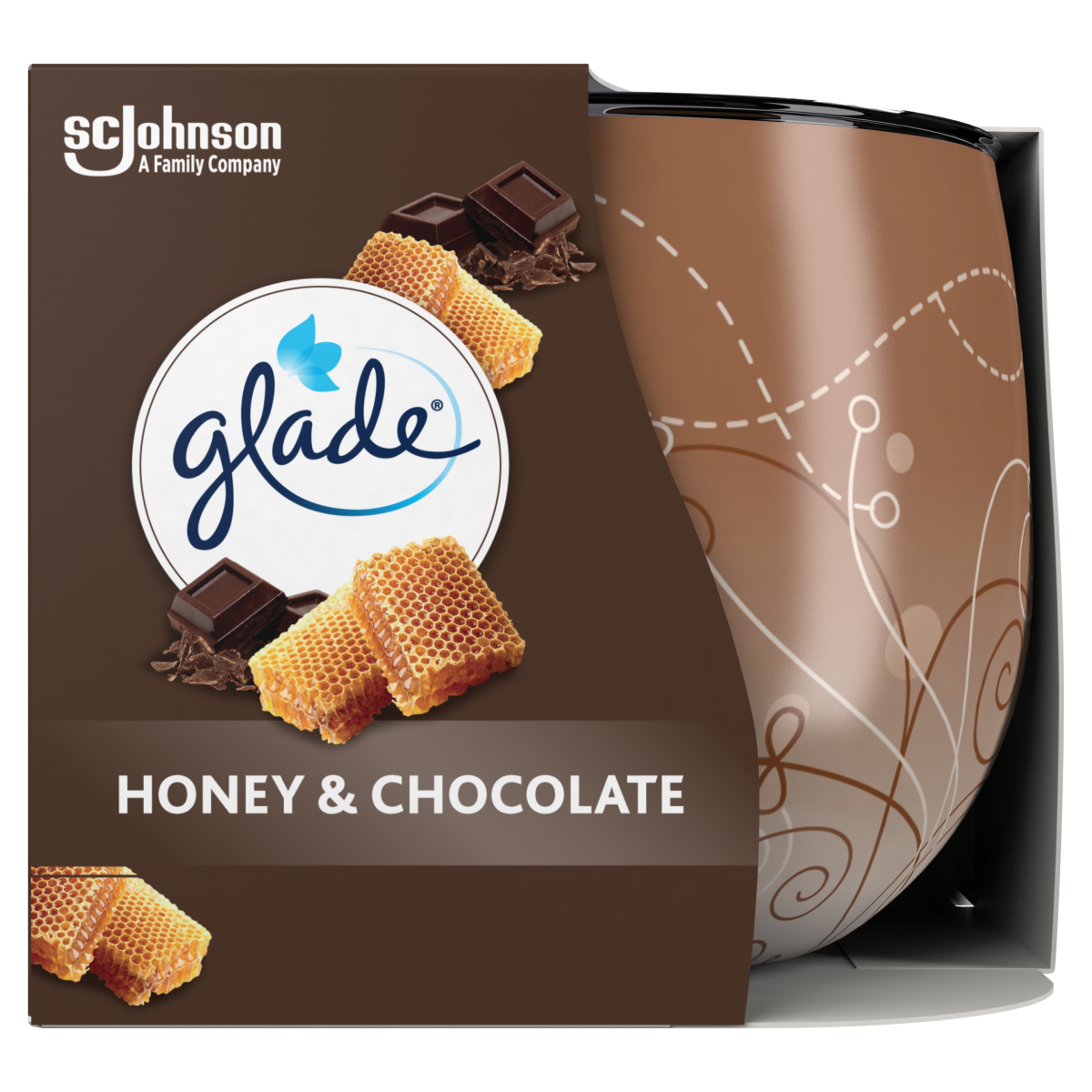 Glade Scented Candle Sleeved Honey and Chocolate 120g