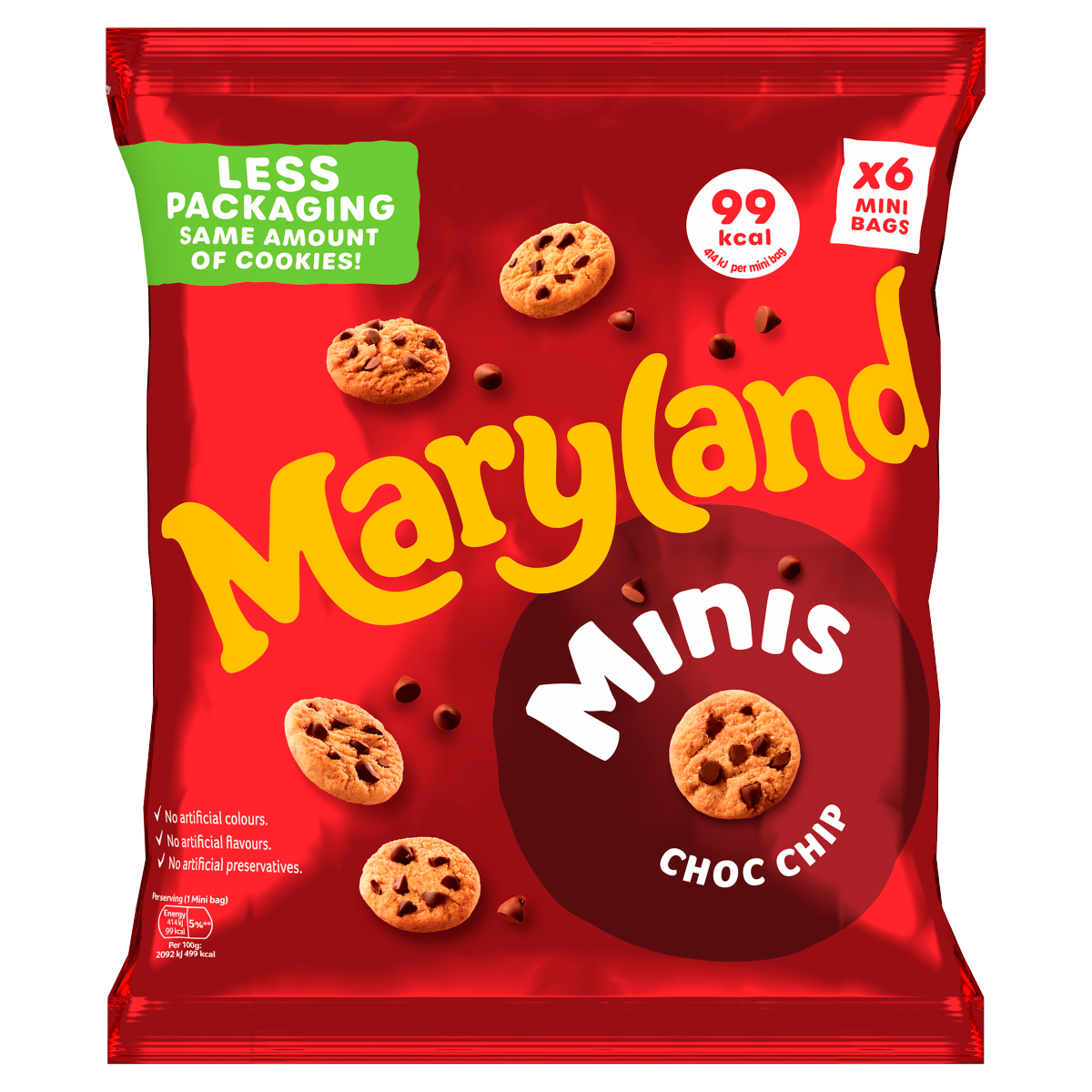Maryland 6 Minis Choc Chip 118.8g