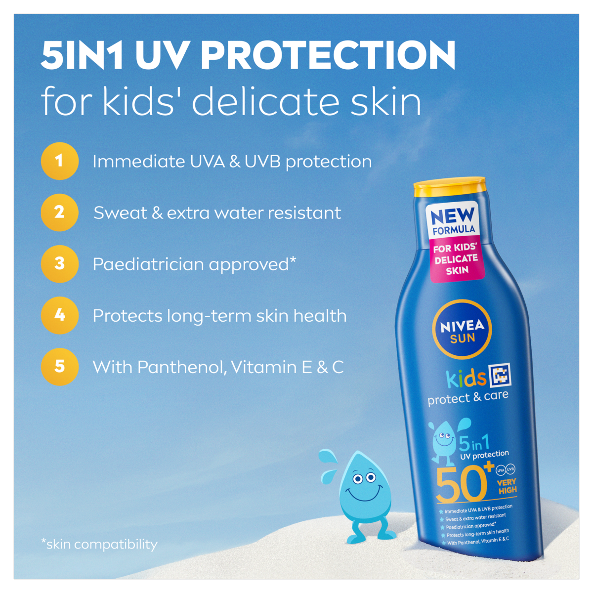 NIVEA Kids Protect & Care Lotion sun cream SPF50+ 200ml 200ML