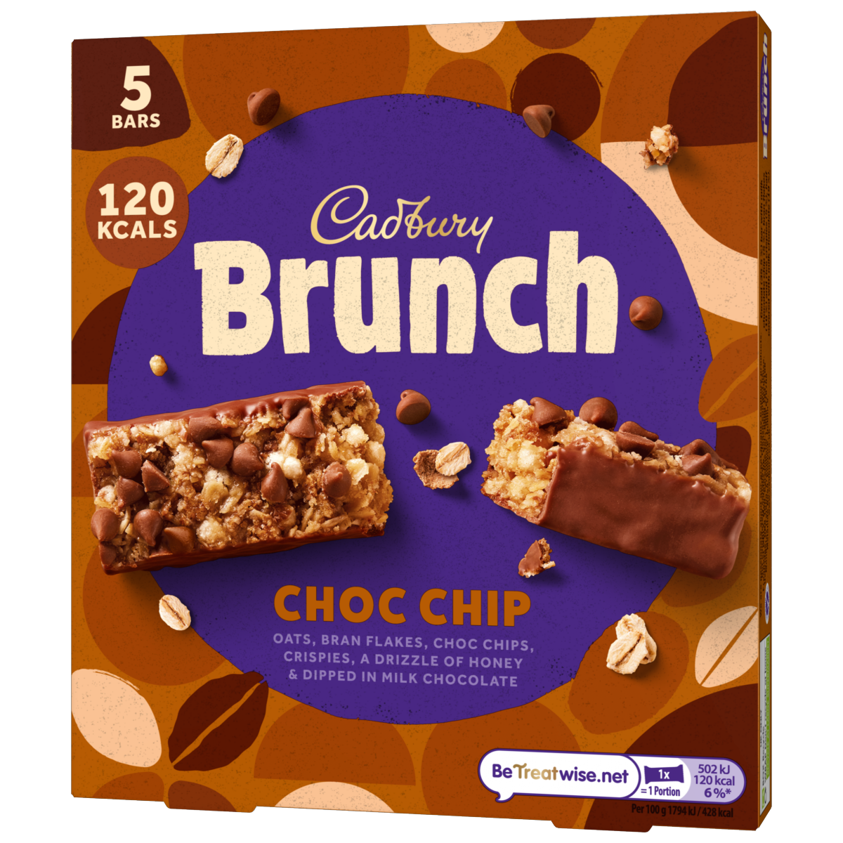 Cadbury Brunch Choc Chip 5 x 28g (140g)