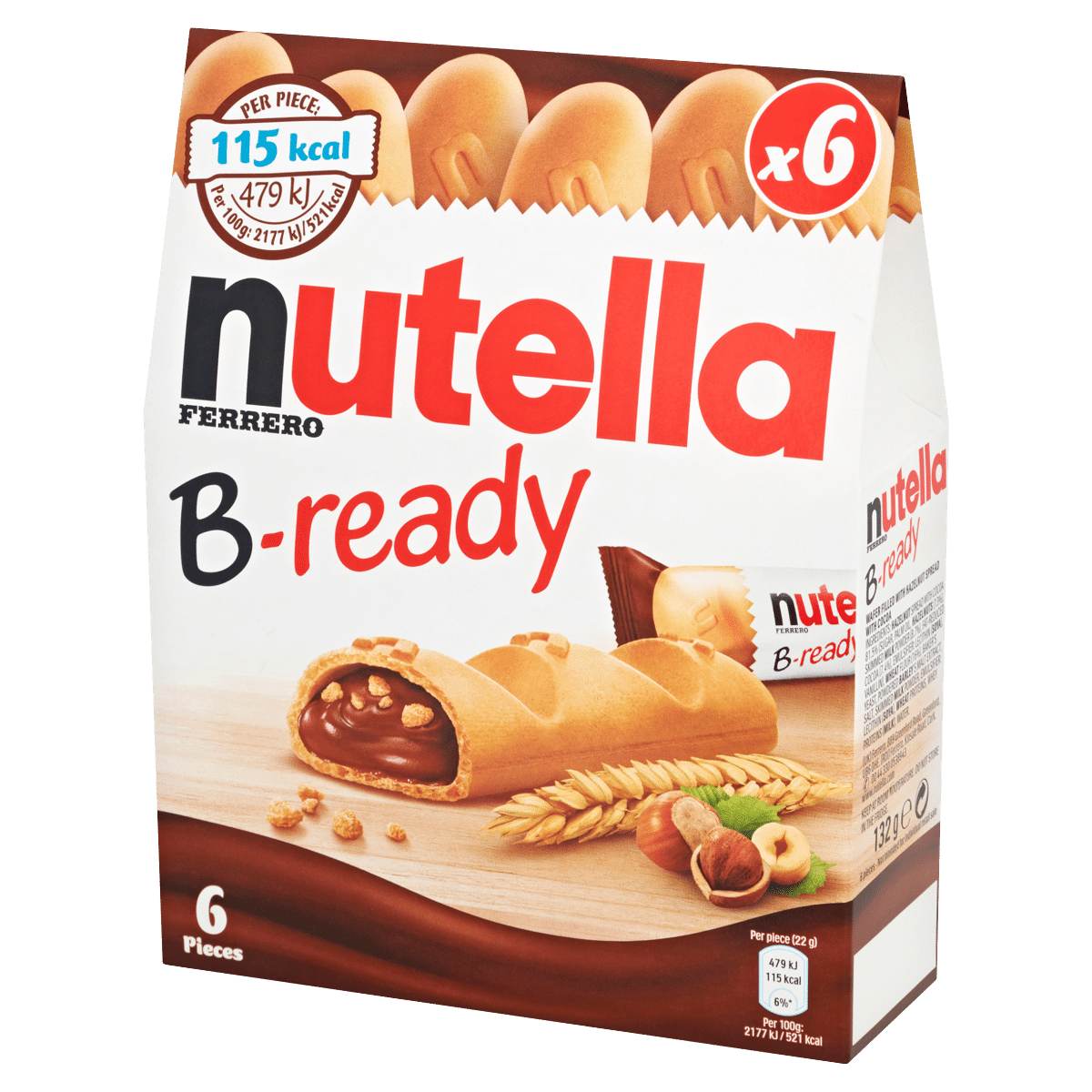 Nutella B-Ready 6 Ferrero 132g