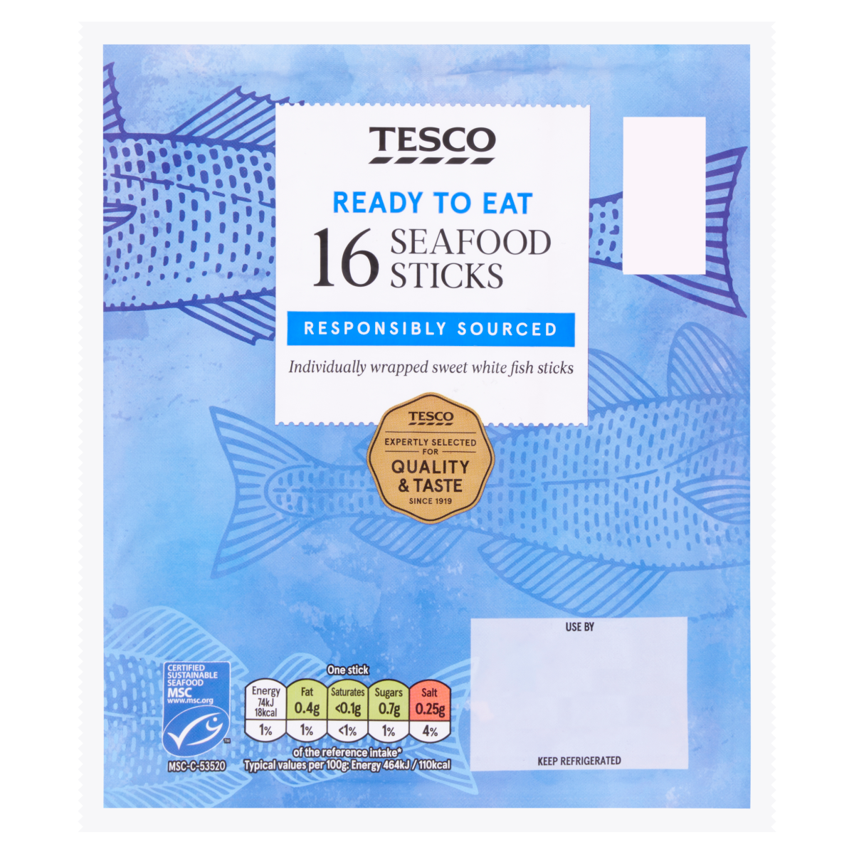 Tesco 16 Seafood Sticks 250g