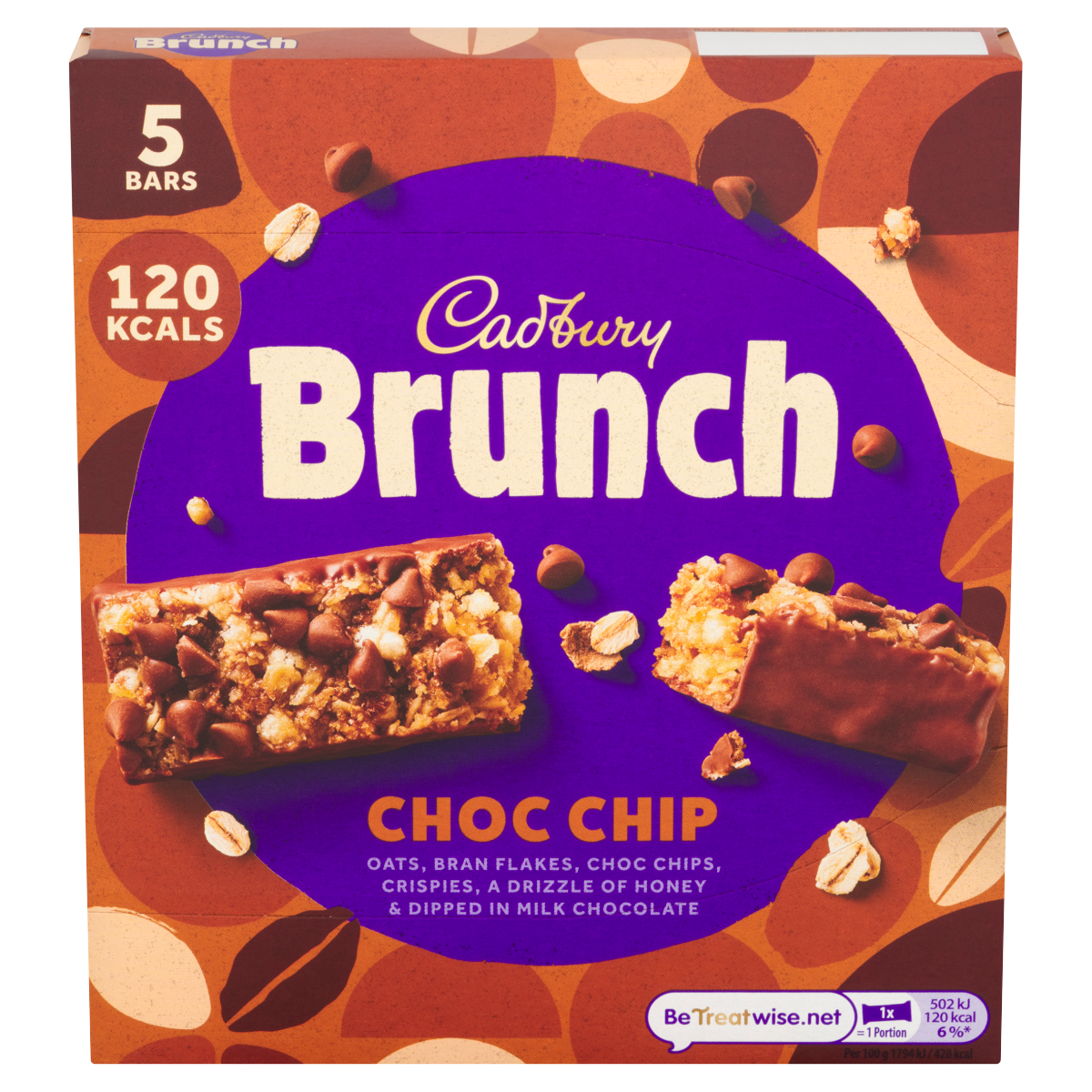 Cadbury Brunch Choc Chip 5 x 28g (140g)
