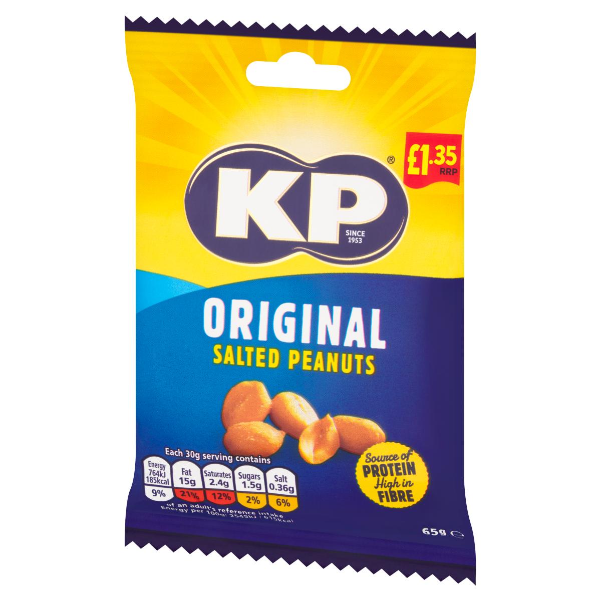 KP Original Salted Peanuts 65g