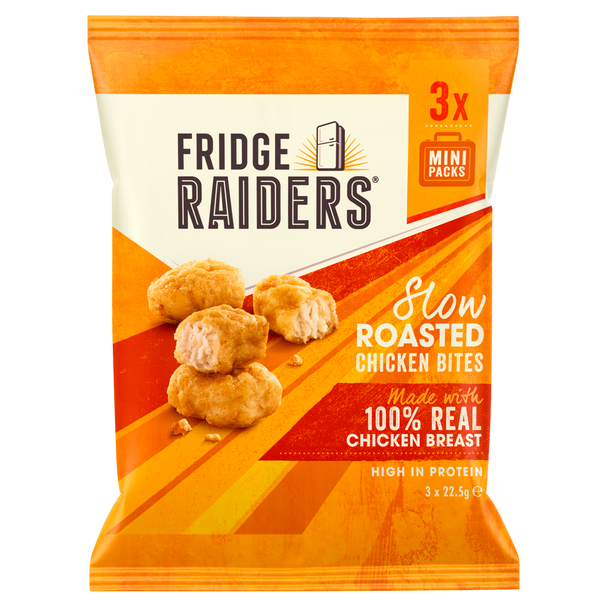 Fridge Raiders Slow Roasted Chicken Bites Mini Packs 3 x 22.5g