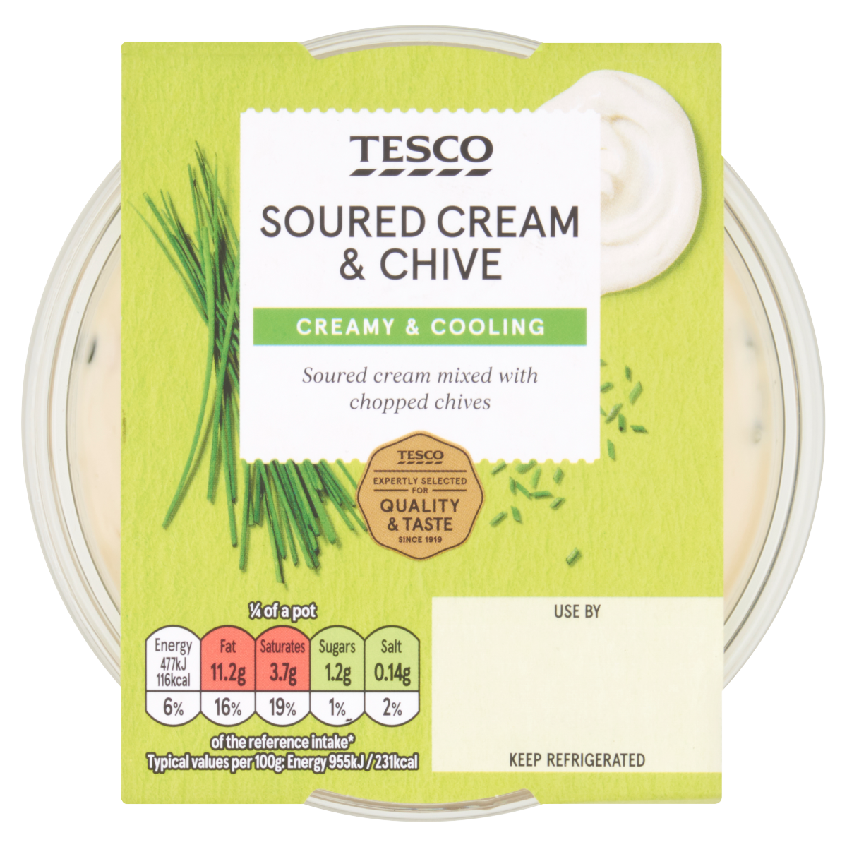 Tesco Soured Cream & Chive 200g