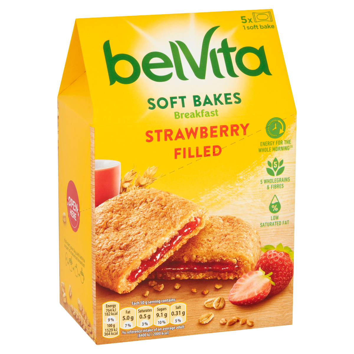 Belvita Breakfast Biscuits Soft Bakes Filled Strawberry 250g
